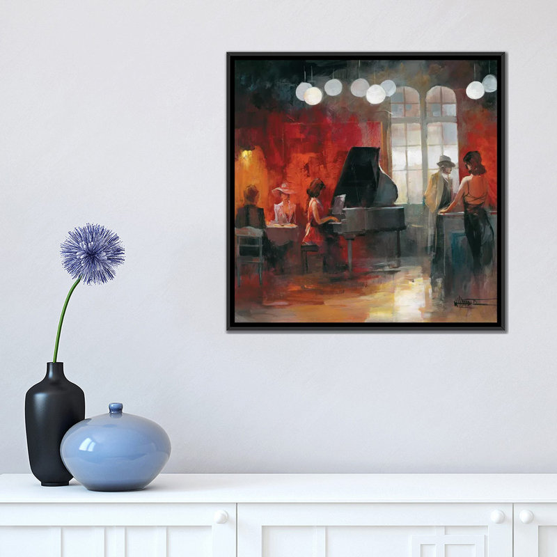 «Rendez-Vous II», reproduction sur toile, H 12 po x l 12 po x P 0,75 po, Pas de tapis, Toile tendue