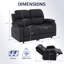 Canapé inclinable électrique, causeuse électrique double, sièges de cinéma maison-131645039