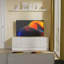 Chantez 2 Door 2 Drawer Superwide TV Unit in White Gloss & Bardolino Oak (Ready Assembled)-1501920748