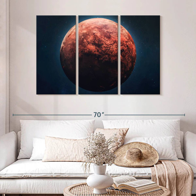Oberle Red Mars Planet, 32" H x 50" W