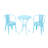 LOURDES 3 PC KD METAL SET - Matte Light Blue