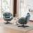 Upholstered Tufted Swivel Accent Chair-943064303