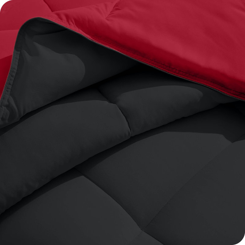 Taupe and Sand Reversible Microfiber Down Alternative Comforter Set