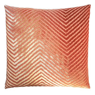 Chevron Embroidered Pillow Cover & Insert