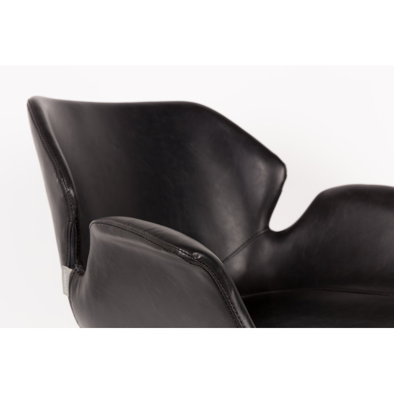 Chaise de bureau Nikki Butterfly, Noir