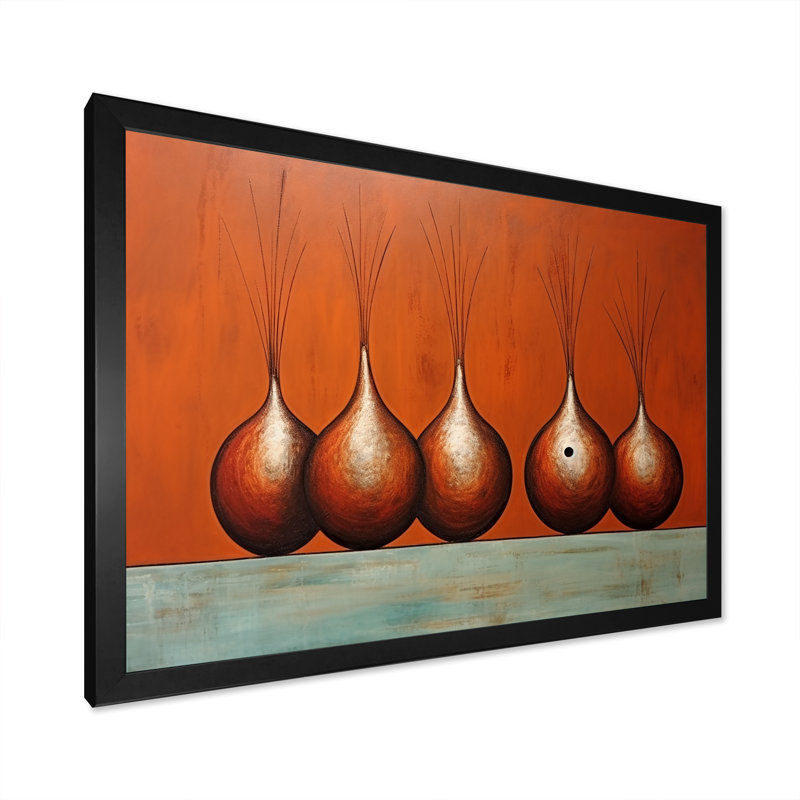 " Bowling Copper Competition ", Black Picture Framed, 16" H x 32" W