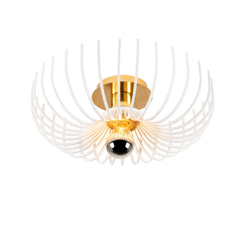 Lustre géométrique Ruthene, Argent / or / noir mat