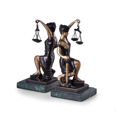 Serre-livres à genoux Lady Justice