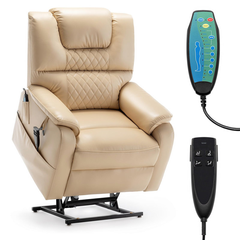 Grand fauteuil inclinable électrique avec massage et chaleur