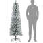 Arbre de Noël enneigé 6 pi, 329 pointes, base en métal, Jolly 6 pi artificiel avec neige, saison magnifique
