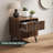 Walnut Groove Bedside Table