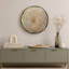  Panneau décoratif rond en spirale abstraite, cadre doré blanc avec couvercle en acrylique-129402253