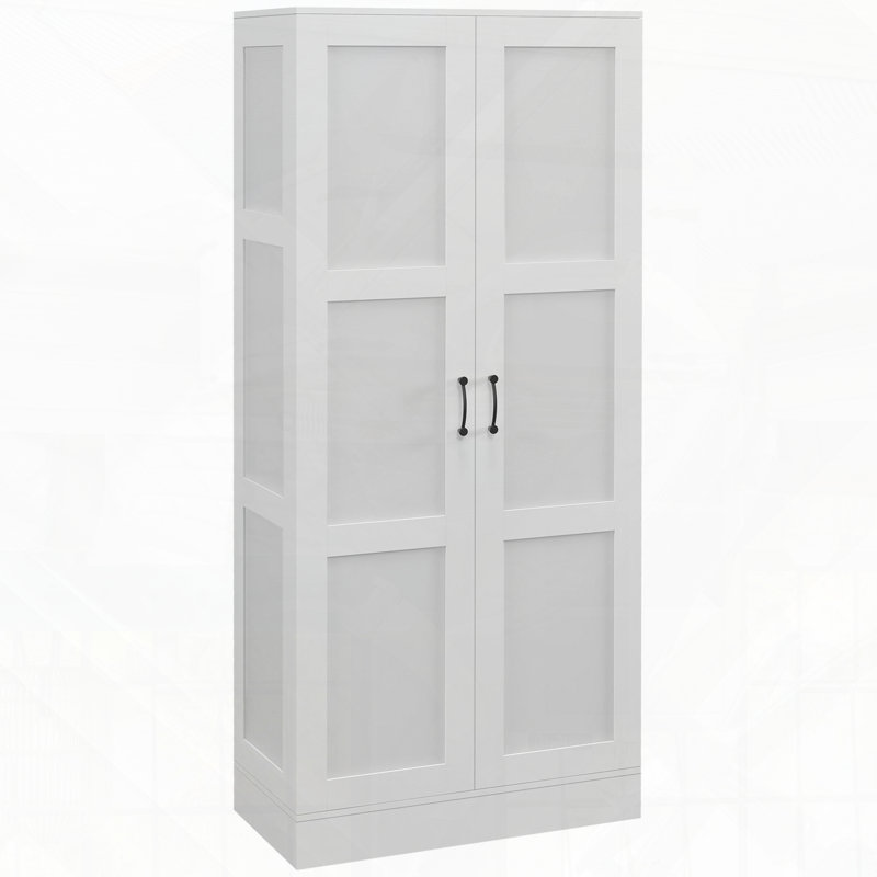 Armoire de rangement haute avec tablettes de rangement mobiles