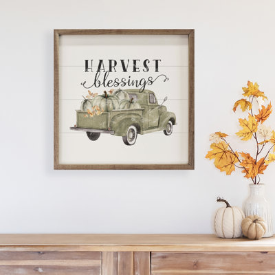 Harvest Blessings Pumpkin Truck White