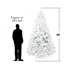 Arbre de Noël blanc 7,5 pi avec fil mémoire, arbre en PVC artificiel à charnière de 1200 pointes, arbre de Noël à assemblage facile pour les décorations intérieures (ornements non inclus)-329428336