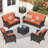 7 - Person Outdoor Seating Group With Cushions-147846847-147846846