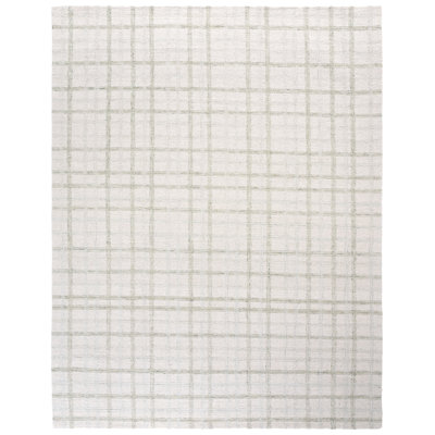 Ilyaas Hand-Tufted Wool and Cotton Plaid Rug 