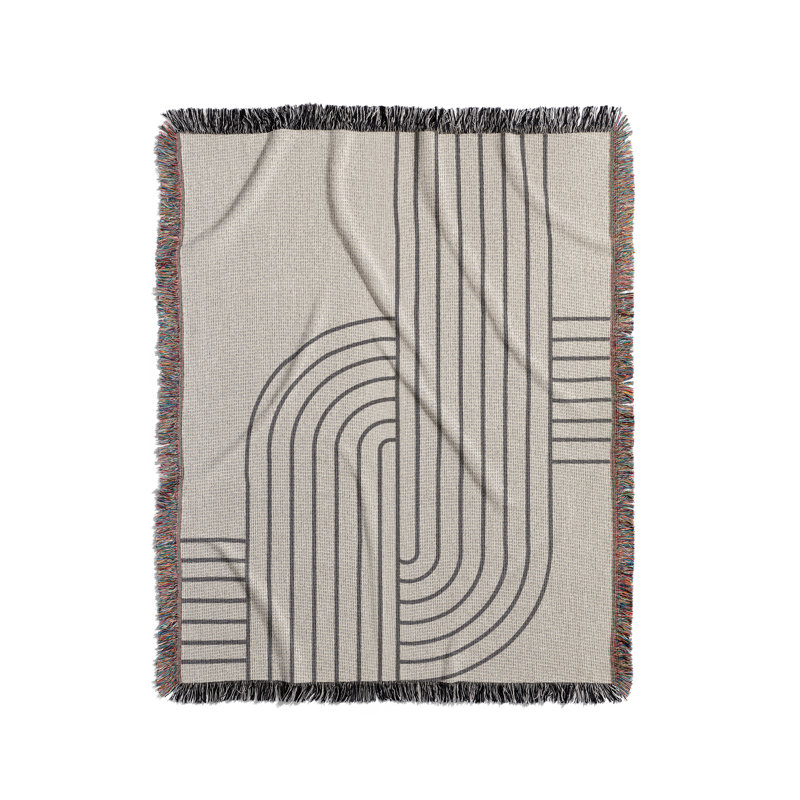 Jeté en mélange de coton Eko, Gris, L 60 po x l 50 po