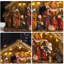 Figurine de Noël de Noël, l'origine des figurines de Noël en résine avec des couleurs chaudes et un éclairage à DEL, décoration de table