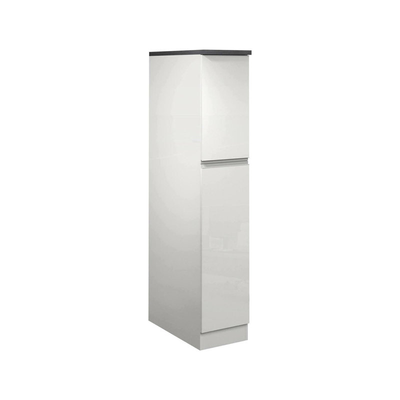 Allanson 165cm Kitchen Pantry, Glossy White/Slate