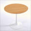 Table de salle à manger Tulip Table Mid-Century pour 2 à 4 personnes avec plateau rond en MDF, table de salle à manger à piédestal et table basse-107104290-107104288