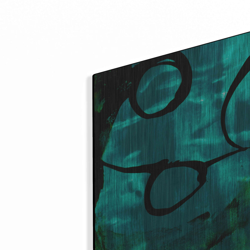 Red Barrel Studio® «Turquoise Element II» par Sisa Jasper, art mural en métal, H 12 po x l 12 po