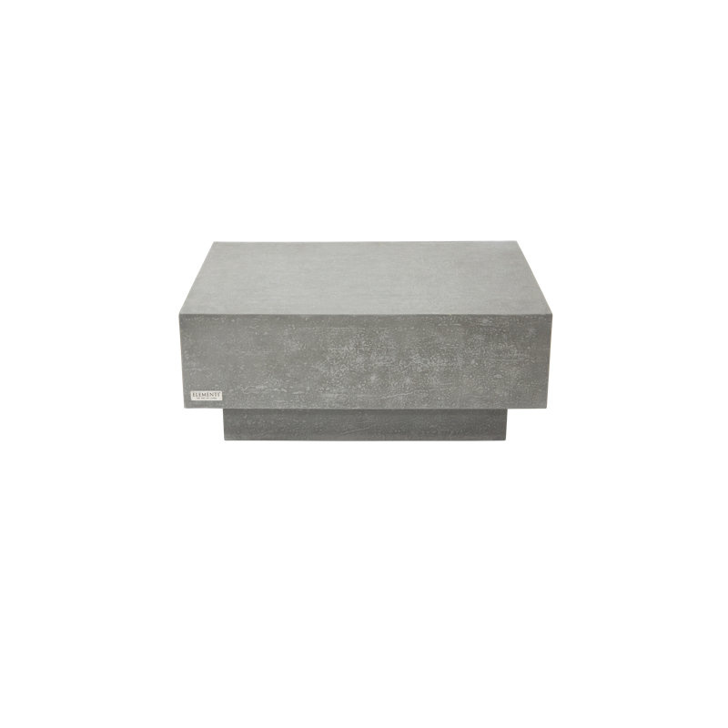 TEVERE Rectangular Concrete Coffee Table 86 x 66 x 35.6 cm, Grey/Brown/Blue