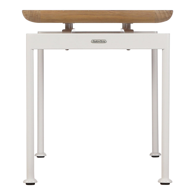 Layout Bench, Natural Teak/Arctic White, 17" H x 74" W x 15" D