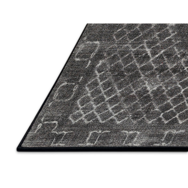 Tapis gris foncé Dees, Rectangle 5 pi x 7 pi