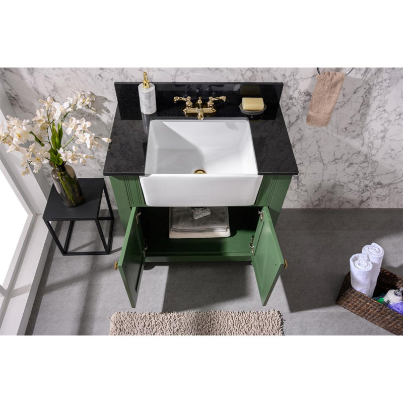 Ensemble de meuble-lavabo simple 31 po Mance, Vert Vogue