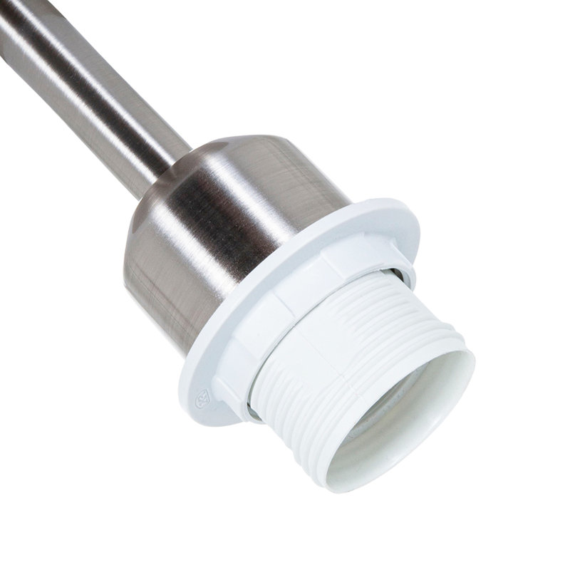 Ceiling Light Fitting for Industrial Style Light Bulbs, Satin Nickel