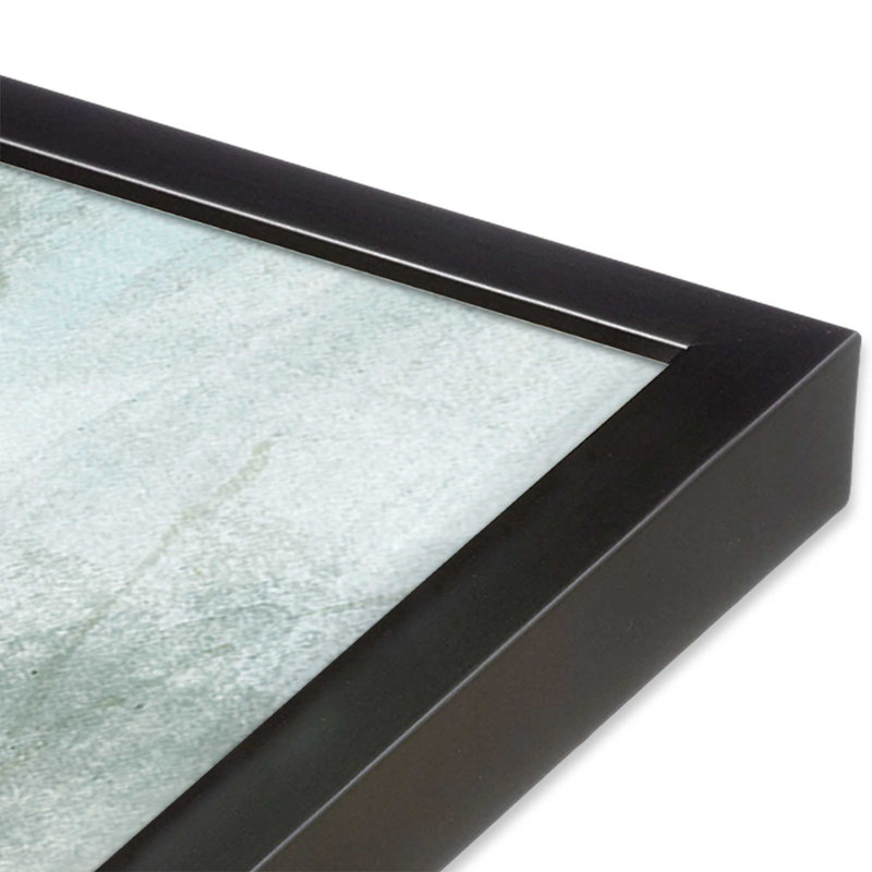 Imprimé paisible forêt givrée, Cadre en zinc patiné, H 12,25 po x l 15,25 po