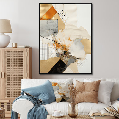 Sunset Reverie Collages - Abstract Collages, art mural