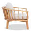 Chaise longue d'extérieur en bois massif Dacey