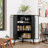 Modern 3-Tier Corner Storage Cabinet With Tempered Glass Doors, Removeable Shelves & Metal Frame