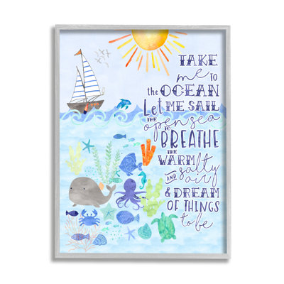 Citation nautique «Sover Sea Life Underwater» par Erica Billups - Peinture