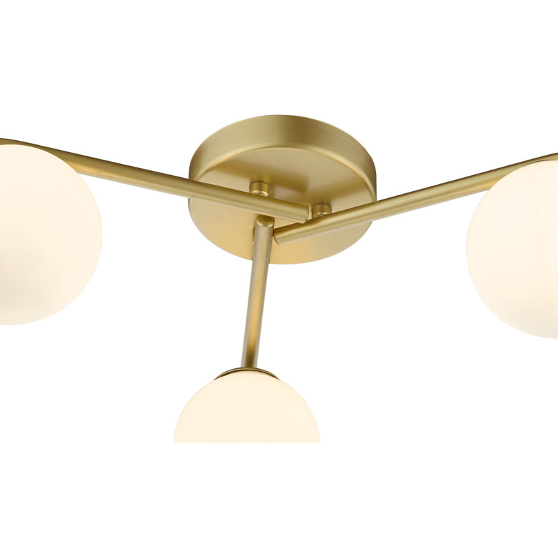 Prestyn Glass Flush Mount, Gold