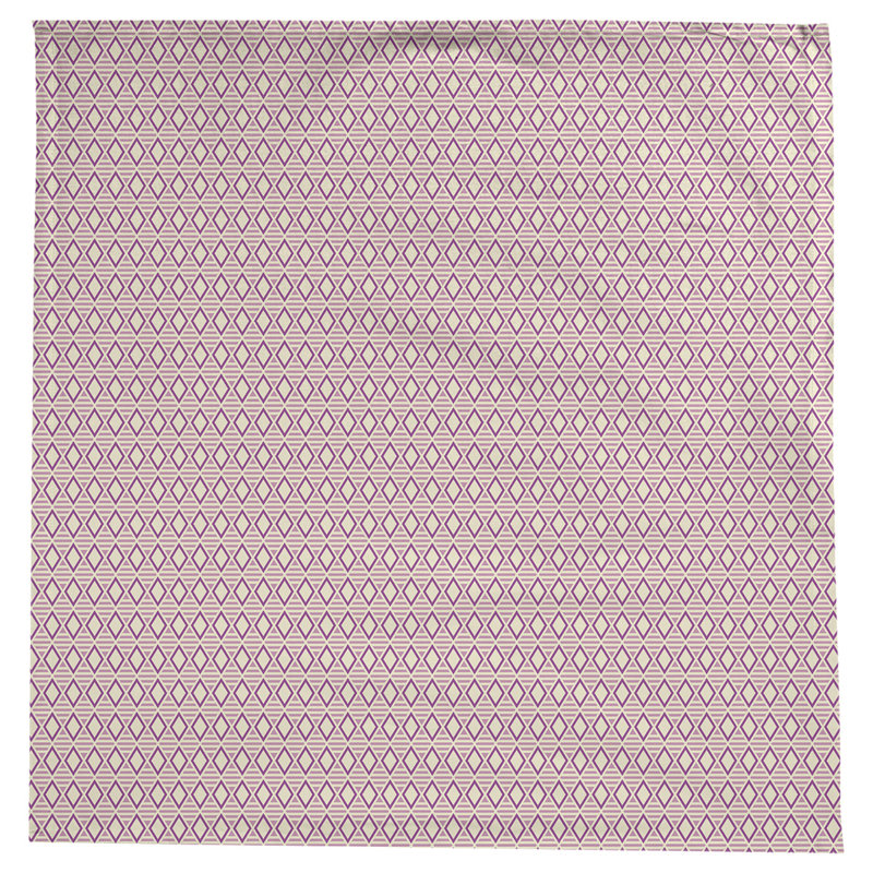 Nappe à carreaux géométriques Leffel, Mauve
