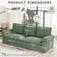 Modern Oversize Sofa 265cm Corduroy Sofa with 4 Seats No Tool Assembly Multi-Layered Cushion-1550133841