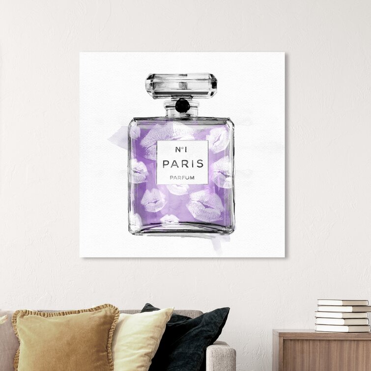 Oliver Gal Kiss Me Number One Perfume On Canvas Print
