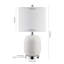 Lampe de table 19 po blanche / argentée Anonna avec USB Anonna