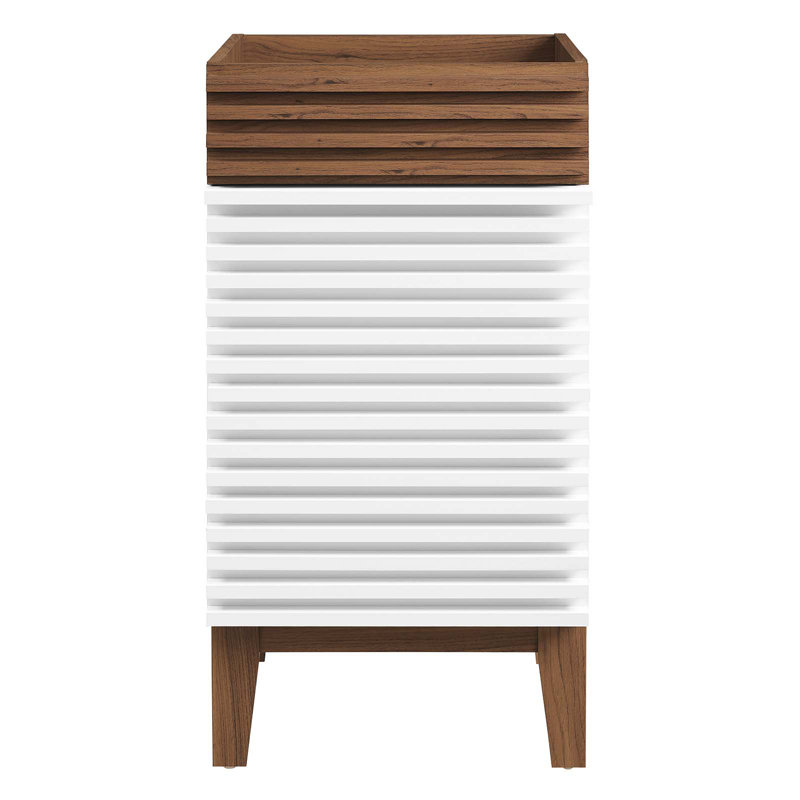 Meuble-lavabo 18 po Modway Render, Blanc / Noyer