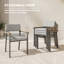 Chaises de patio pour 2 personnes, chaises d'extérieur en aluminium avec coussins épais