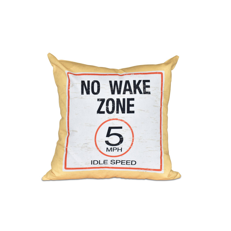 Outdoor Reversible Throw Pillow, Yellow, 16" x 16"