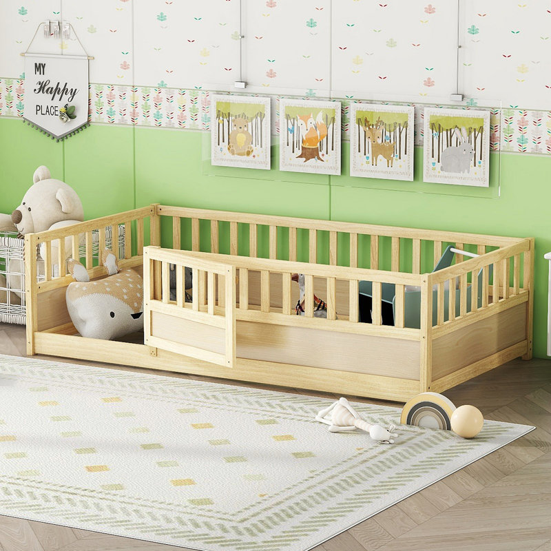 Twin Size Floor Bed, Brown