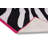 Furnish My Place Jurado  Zebra Print Kids Area Rug – Black & White Zebra Print with Hot Pink Border, Machine-Made  Accent for Playroom, Bathroom & Classroom Nylon Rug for Playroom, Bathroom & Classroom – Machine-Made, Easy-Care Design-831286373
