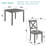 5-Piece Wooden Dining Table Set