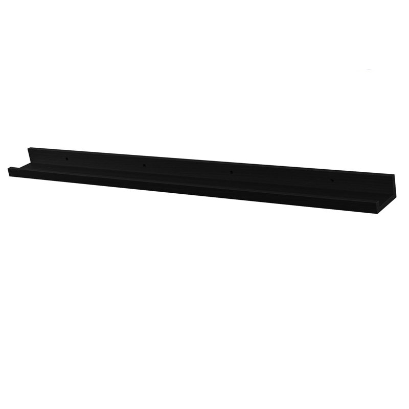 Kids Floating Gallery Bookshelves, 4.5cm H x 91.5cm W x 8.5cm D, Black