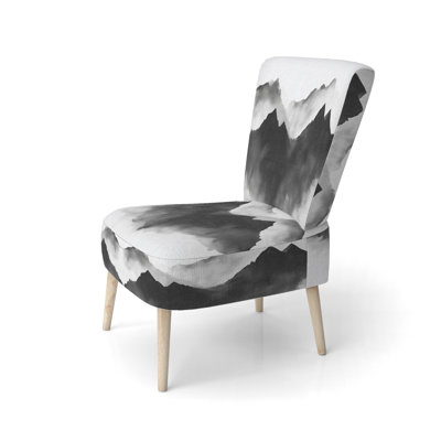 Abstract Landscapes Upholstered Chair - Monochrome Abstract Peaks I Side Chair
