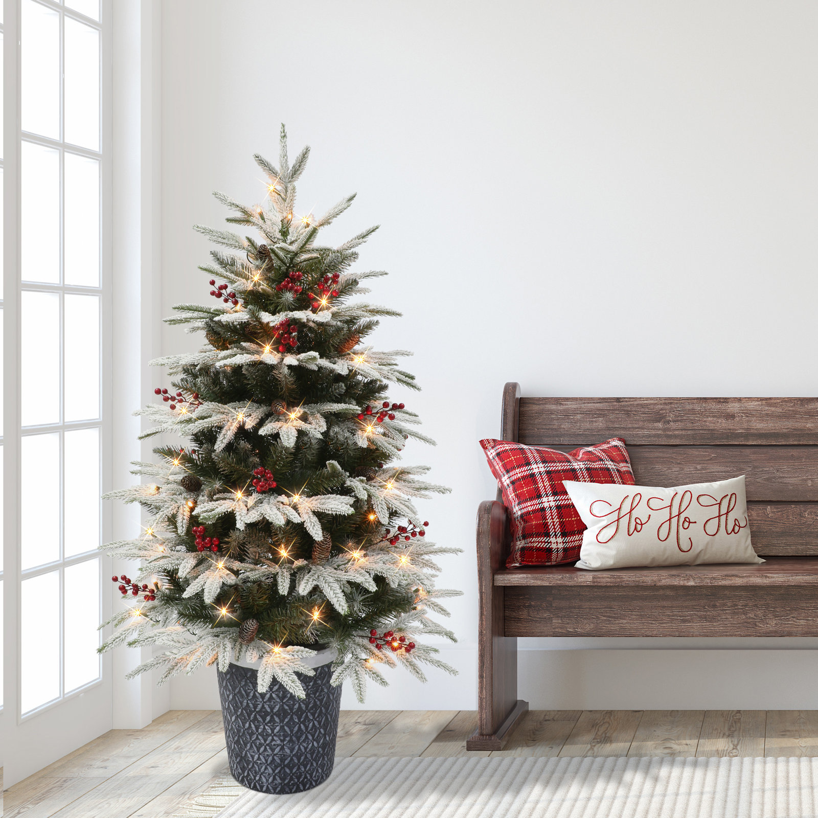 54' Lighted Artificial Fir Christmas Tree